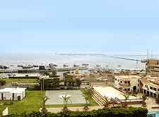 View of the city's coastline
