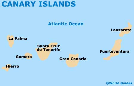 Canary Islands map