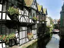 Photo of historic houses edging the River Stour