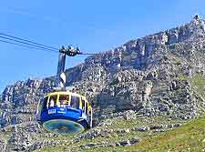 Photograph showing Cape Town's Table Mountain Cable Car