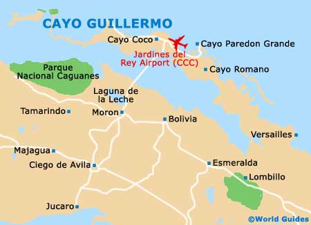 Small Cayo Guillermo Map