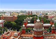 Further cityscape view, showing the distinctive Red Court building