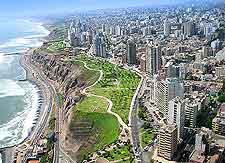 Breathtaking aerial picture of the city's coast