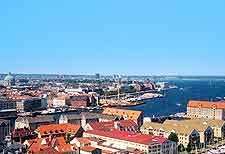 Aerial picture of the city and waterfront