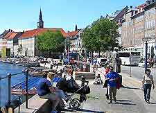 Picture of visitors strolling around the streets