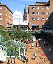 Picture showing central shopping district