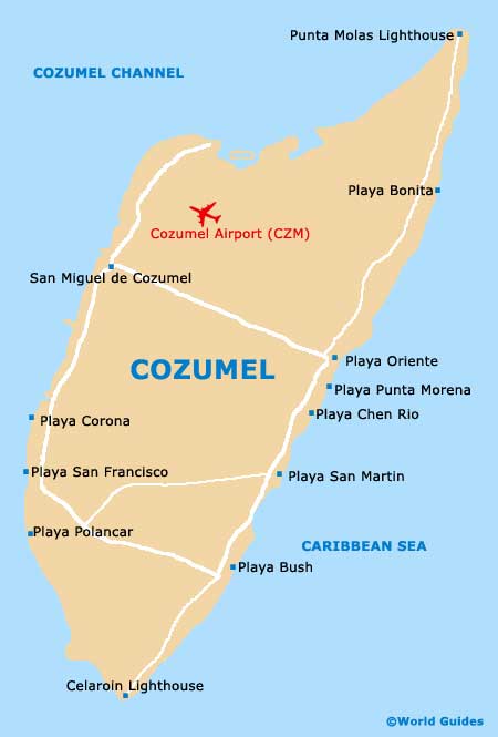 Small Cozumel Map