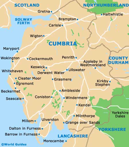Cumbria Map