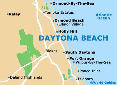Small Daytona Beach Map
