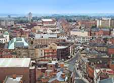 Aerial cityscape photograph