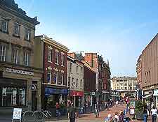 Photo of the city centre and shops