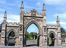 Photo showing gateway to the city's cemetery