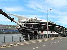 Picture of the Victoria Dock and the HM Frigate Unicorn