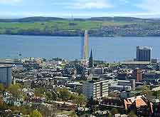 Picture showing the Tay Road Bridge, crossing the Firth of Tay