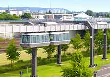 View of the airport sky railway