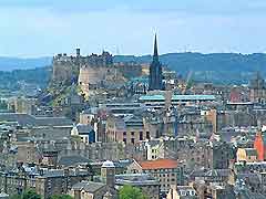 Photo showing Edinburgh Castle and the city's skyline, Edinburgh, Scotland, UK