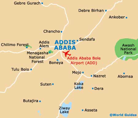 Addis Ababa map