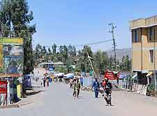 View of central road in Lalibela