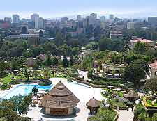 View of Addis Ababa skyline, showing the Senay Hotel