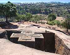 Image of famous rock church at Lalibela