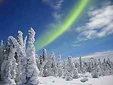 Photo showing the famous Aurora Borealis, taken at Fairbanks, Alaska