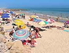 Picture of the beachfront at Faro, in the Portuguese Algarve