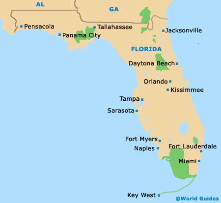 Florida FL State Map