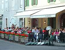 Image of cafe and diners