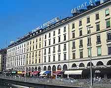 Photo of riverfront shops
