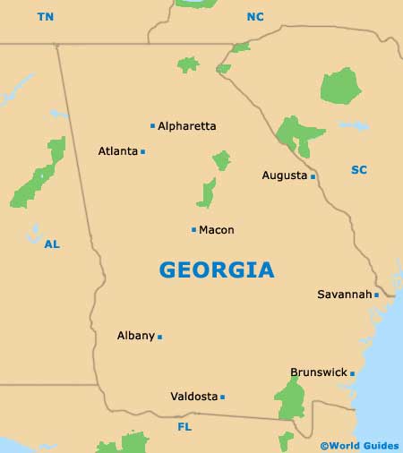 Georgia GA State Map