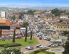 View of roads and traffic in Accra