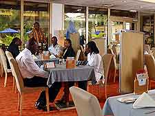 Image of diners at the Novotel Hotel in Accra