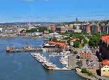 Aerial picture of Gothenburg's port