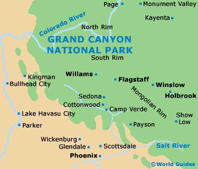 Small Grand Canyon Map