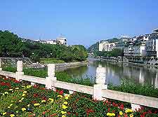 City riverfront photograph
