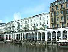 View of the famous Alster Arcades