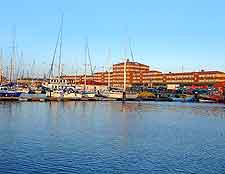 Photograph showing the new marina