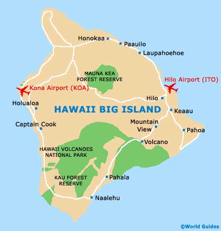 Small Hawaii Big Island Map