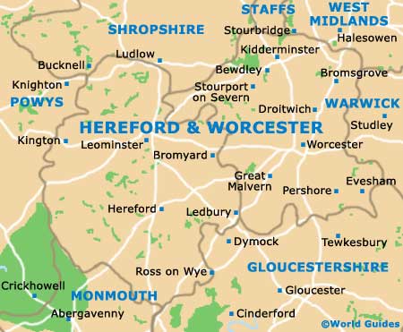 Hereford Worcester Map