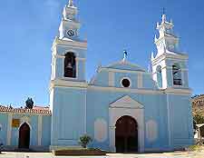 Picture of Huancayo's famed blue church