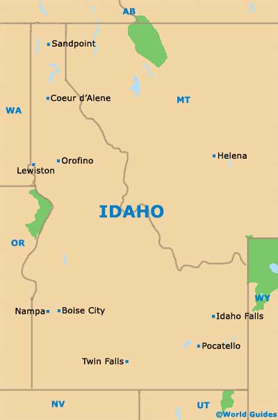 Idaho ID State Map