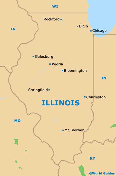 Illinois IL State Map