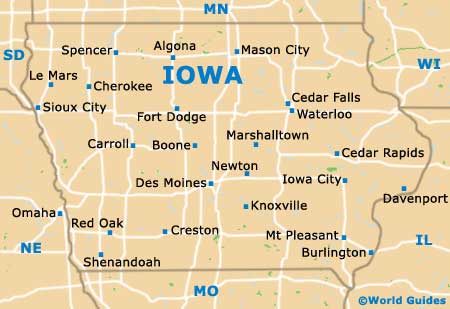 Iowa map