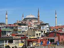 Further city view, showing the Hagia Sofia basilica