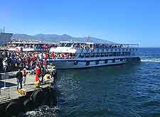 Photo of arriving ferry boat