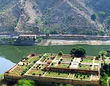 Aerial picture of the Amber Fort