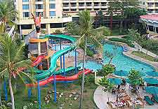 Picture of waterslides at the Ancol Dreamland (Taman Impian Jaya Ancol)