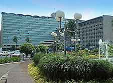Photo of modern hotel complex in the city