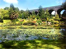 View over Kilver Court Gardens Lake