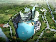 Artist's image of the Songjigan Hotel